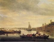 Saloman van Ruysdael The Crossing at Nimwegen oil painting picture wholesale